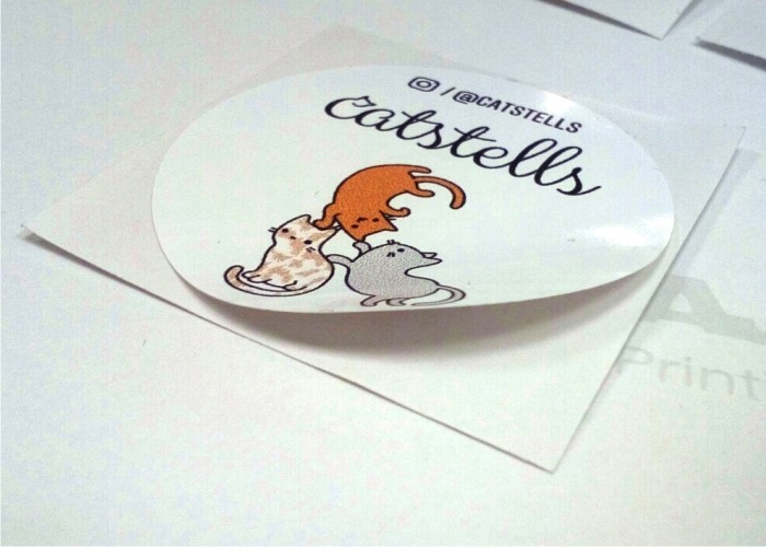Наклейки с логотипом Catstells